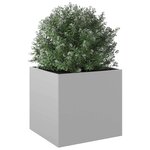 vidaXL Jardinière argenté 49x47x46 cm acier galvanisé