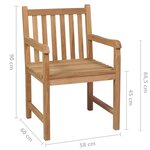 vidaXL Chaises de jardin lot de 4 et coussins bleu royal Bois de teck
