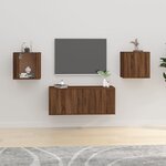vidaXL Meubles TV muraux 2 Pièces Chêne marron 40x34 5x40 cm