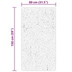 vidaXL Tapis HUARTE à poils courts doux et lavable bleu 80x150 cm