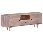 vidaXL Meuble TV 118x30x40 cm Bois d'acacia massif