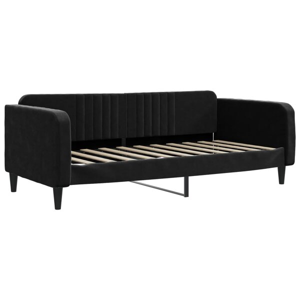 vidaXL Lit de repos noir 90x190 cm velours