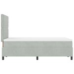 Lit à ressort vidaXL avec matelas Velours gris clair petit double