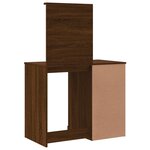 vidaXL Coiffeuse avec lumières LED chêne marron 90x42x132 5 cm