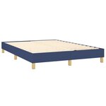 vidaXL Sommier à lattes de lit avec matelas Bleu 140x200 cm Tissu