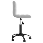 vidaXL Chaise pivotante de bureau Gris clair Velours
