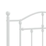 vidaXL Cadre de lit métal avec tête de lit blanc 100x190 cm