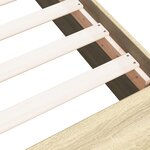 vidaXL Cadre de lit chêne sonoma 100x200 cm bois d'ingénierie