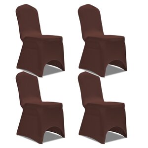 vidaXL Housse de chaise extensible 4 Pièces marron