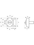 THIRARD - Verrou à bouton Alouette pour porte intérieure  40mm  acier  époxy argent