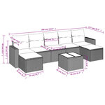 vidaXL Salon de jardin avec coussins 8 Pièces beige résine tressée