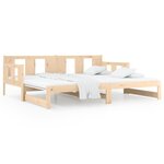 vidaXL Lit coulissant sans matelas bois de pin massif 2x(90x190) cm