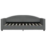 vidaXL Lit de jour avec lit gigogne gris foncé 90x190 cm tissu