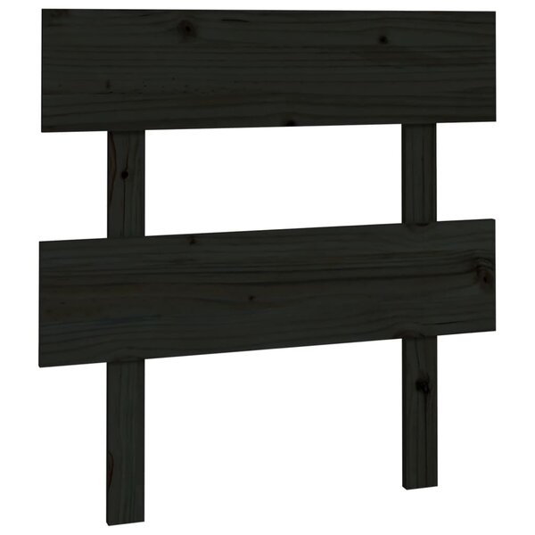 vidaXL Tête de lit Noir 78 5x3x81 cm Bois massif de pin