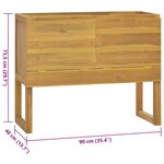 vidaXL Armoire de salle de bain 90x40x75 5 cm bois de teck solide