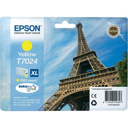 Cartouche d'encre epson tour eiffel t7024 xl (jaune)