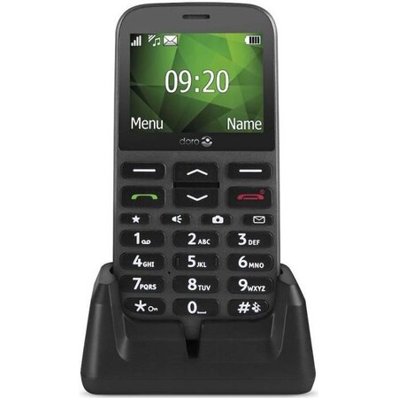 Smartphone doro 1370  - téléphone mobile pour senior - compatibilité appareils auditifs - touche d'assistance - mini-torche - gris graphite