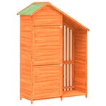 vidaXL Abri à outils de jardin marron 120x53 5x170 cm bois massif pin