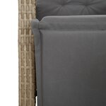 vidaXL Ensemble à manger de jardin et coussins 9 Pièces mélange beige