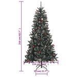 vidaXL Sapin de Noël artificiel avec support Vert 210 cm PVC