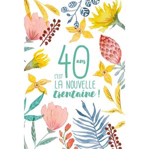 Carte 40 ans nouvelle trentaine - draeger paris