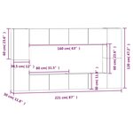 vidaXL Ensemble de meubles TV 8 Pièces Blanc Bois d'ingénierie