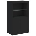 vidaXL Buffet avec lumières LED noir 162x37x100 cm