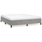 vidaXL Cadre de lit Gris clair 160x200 cm Velours