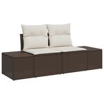 vidaXL Ensemble de canapé de jardin 6 pièces avec coussins gris en poly rotin