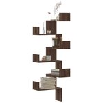 vidaXL Étagère d'angle murale chêne marron 45x45x147cm bois ingénierie