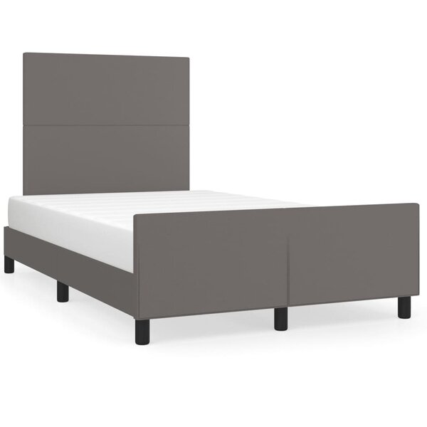 vidaXL Cadre de lit sans matelas gris 120x190 cm similicuir