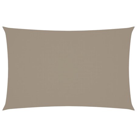 vidaXL Voile de parasol tissu oxford rectangulaire 2 5x5 m taupe