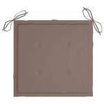 vidaXL Chaises de jardin lot de 8 avec coussins Bois de teck massif
