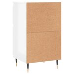 vidaXL Buffets 2 Pièces blanc brillant 40x35x70 cm bois d'ingénierie