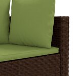 vidaXL Salon de jardin 8 Pièces avec coussins marron résine tressée