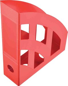 Lot de 4 porte-revues Economy format A4 polystyrène rouge HELIT