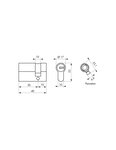 THIRARD - Demi-cylindre de serrure Trafic 12  30x10mm  laiton  anti-arrachement  anti-perçage  anti-casse  5 clés