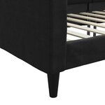 vidaXL Lit de repos noir 90x190 cm tissu