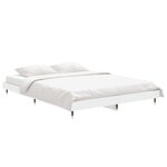 vidaXL Cadre de lit Blanc 140x190 cm bois d'ingénierie