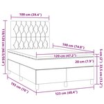 vidaXL Sommier à lattes de lit avec matelas vert foncé 120x190 cm
