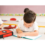 Trousse garnie antartik 2 compartiments 28 pieces rouge