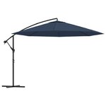 vidaXL Parasol de jardin en porte-à-faux 3 5 m bleu