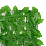 vidaXL Écran de balcon avec feuilles vert 500x75 cm