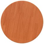 vidaXL Dessus de table rond cire marron Ø50x2 5 cm bois de pin massif