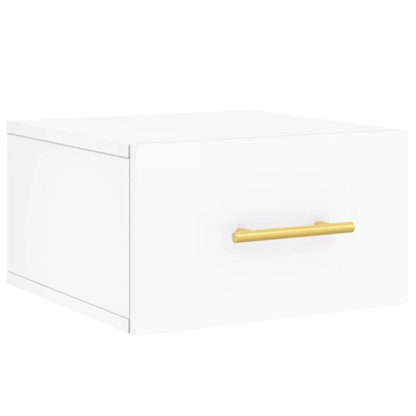 vidaXL Table de chevet murale blanc 35x35x20 cm