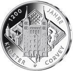 Pièce de monnaie 20 euro Allemagne 2022 F argent BE – Abbaye de Corvey