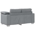 Canapé 2 pièces vidaXL avec coussins en tissu gris clair