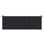 vidaXL Coussin de banc de jardin carreaux noir 150x50x4cm tissu oxford