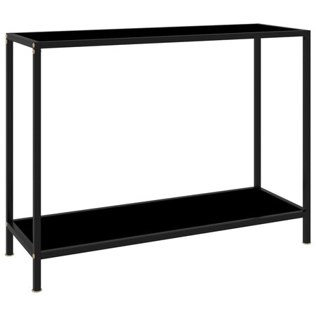 vidaXL Table console Noir 100x35x75 cm Verre trempé