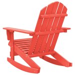 vidaXL Chaise à bascule de jardin Adirondack bois de sapin rouge